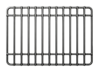 Culinary excellence grilling with a cast iron rack on a sunny day isolated on transparent background