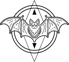 bat icon silhouette vector illustration
