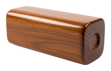 Handcrafted wooden block workshop product showcase isolated on transparent background