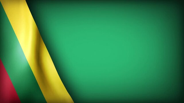 High Quality National Animated Background with Wavy Flag of LITHUANIA