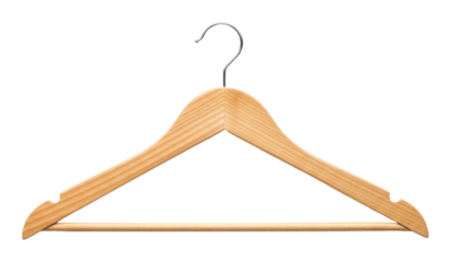 Organizing clothing efficiently wooden hanger showcase isolated on transparent background