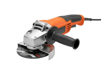 Grinding metal with power tool workshop equipment industrial isolated on transparent background