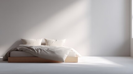 Sleep quality improvement concept with serene bedroom design