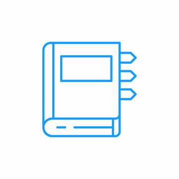 bookmark in book icon sign vector