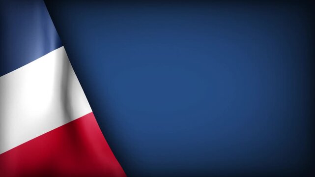 High Quality National Animated Background with Wavy Flag of FRANCE