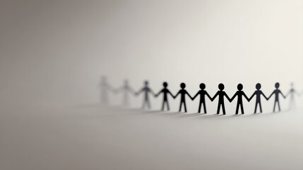 Community solidarity concept with people linked together