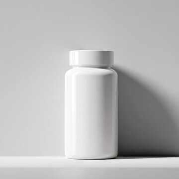 Medical supplement bottle mockup with clean label and copy space