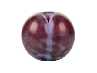 Obraz premium 熟したスモモの深い色合いの静止画は黒背景で輝く