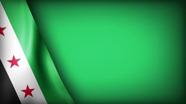 High Quality National Animated Background with Wavy Flag of SYRIA