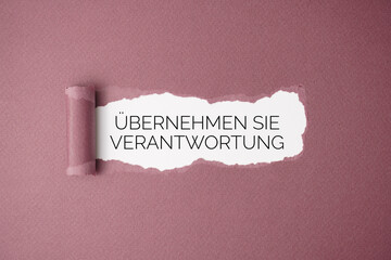 Übernehmen Sie Verantwortung