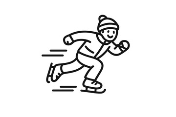 Obraz premium Ice Skating Icon