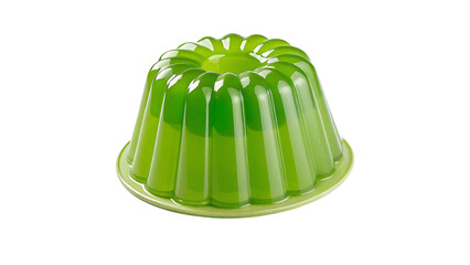 Vibrant green gelatin dessert on a plate