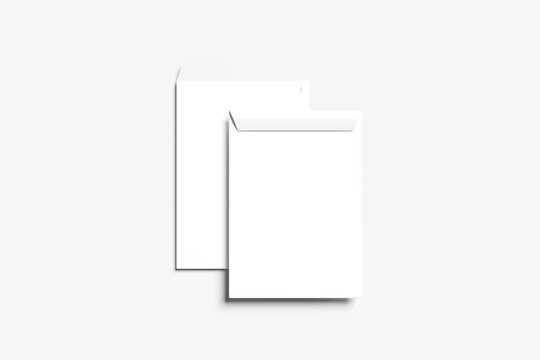 Blank C4 envelope for mockups - 3D Rendering 