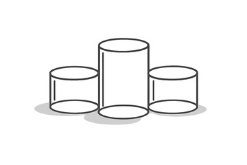 Three Cylinders on a Pedestal