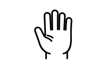 Obraz premium Stop hand icon against a blurred gradient background