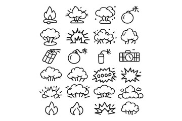 Explosion and Bomb Icons