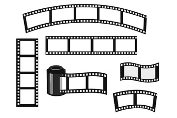Fototapeta premium Collection of Film Strips and Reel