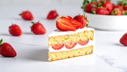 Delicious Strawberry Shortcake with Fresh Fruit.