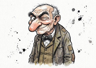 caricature of a moneylender