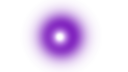 Vibrant Purple Glowing Light Orb with Soft Radial Blur on White Background, Abstract Royal Violet Lens Flare Design
