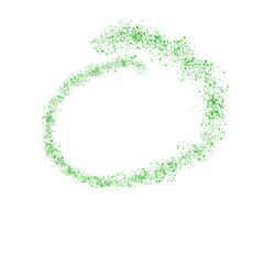 Doodle green circle brush stroke marker highlighter isolated on transparent background