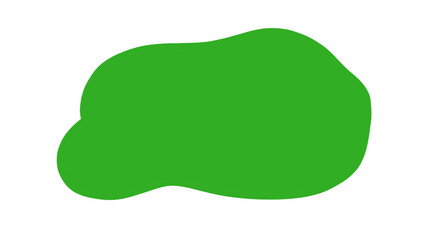 Green doodle cloud message bubble Isolated on transparent background