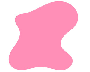 Pink abstract organic blob shape design element