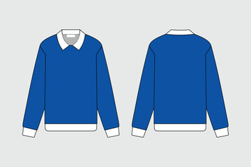 vector blue and white shirt 