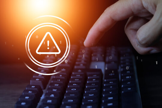 Malware attack virus alert , malicious software infection , cyber security awareness training to protect business information from threat attacks - Powered by Adobe