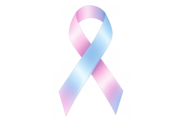 Pink and blue awareness ribbon symbolizing pregnancy, infant loss, child loss, stillbirth, and infertility support