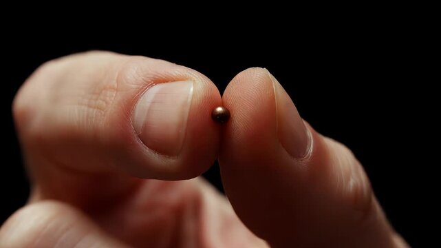 "The Smallest of All Seeds": A hand holds a tiny mustard seed, representing the biblical parable of faith and the Kingdom of Heaven