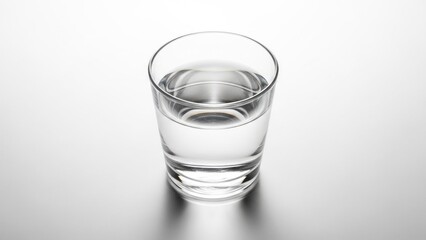 Clear water in a glass, refreshing drink, pure liquid, studio shot
