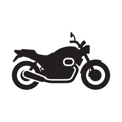 Obraz premium Modern Racing Bike Black Silhouette on White Background