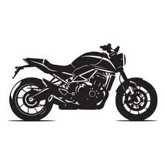 Fototapeta premium Black silhouette of a classic American motorcycle vector illustration