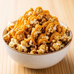 A bowl of delicious spicy cheese popcorn