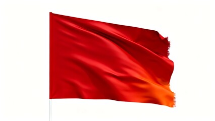 red flag on a white background