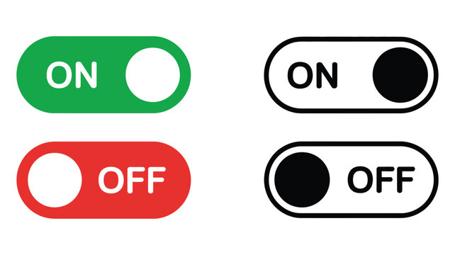 toggles on and off green and red buttons with black and white variations, a top ranked vector set featuring user interface controls, switch icons, and versatile design elements for apps, websites, and