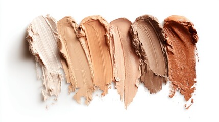 Foundation Swatches Skin Tones Creamy Texture