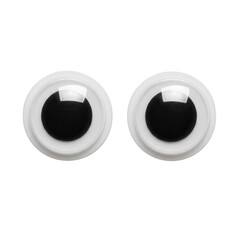 Pair of googly eyes isolated on transparent background