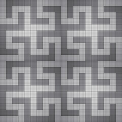 black and white square mosaic seamless pattern vector illustration