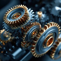 Precision gears meshing in intricate machinery