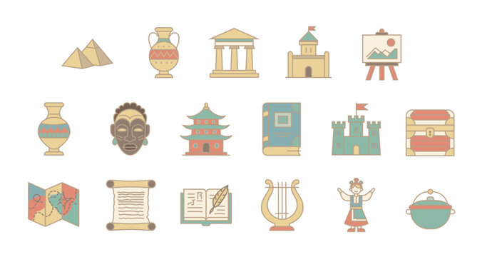 Iconos de restauraci&oacute;n y arqueolog&iacute;a