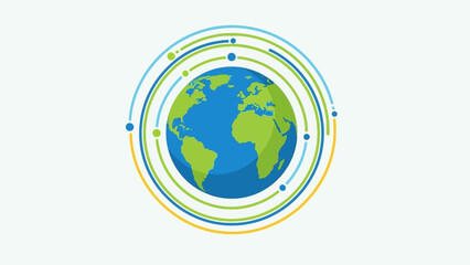 Fototapeta premium Earth Globe Planet Illustration Design.