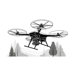 Drone flying through the air fast.