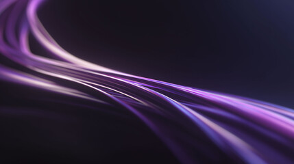 Curving lines of light in shades of purple and white flow across a dark surface. This abstract scene creates a sense of movement and depth, evoking a feeling of fluidity and grace.
