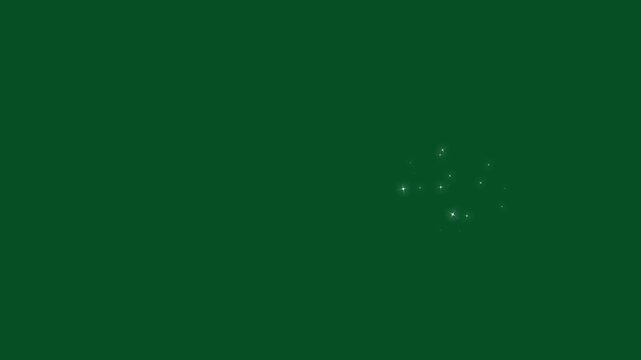 Fast glitter star line glitter motion, fairy dust wand glitter stars trail transition on green screen background. twinkling stars animation, 4k magic line dust, pixie dust path, cartoon glitter