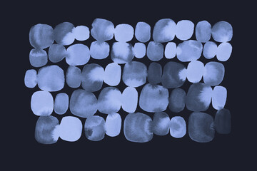 Modern Abstract Watercolor Painting, Oval Shapes, Contemporary Art