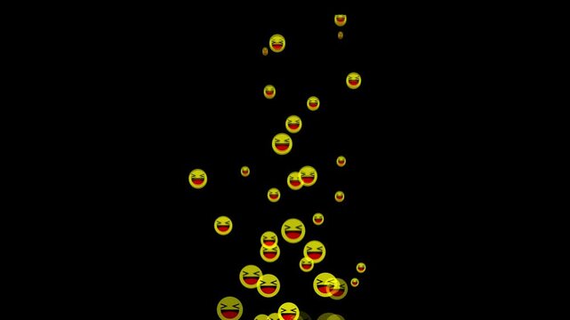 Social media haha icon symbol , on a white background with alpha matte Animated Different Imojis Reacts Isolated on Transparent Background