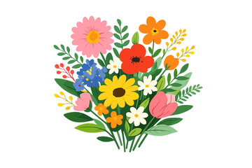 Obraz premium Vibrant Bouquet of Spring Flowers