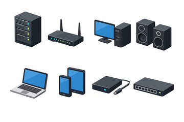 Computer and networking equipment icons